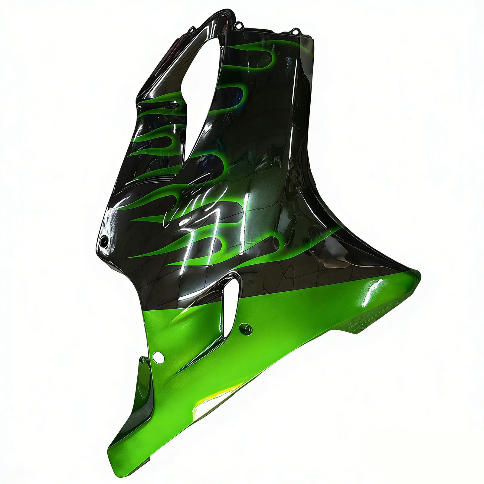 Amotopart stroomlijnkappen 2001-2003 Honda CBR 600 F4i zwart-groene vlam generiek