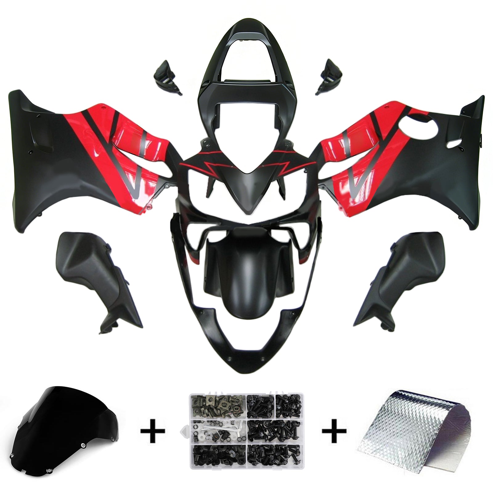 Kit de carenado de inyección, cuerpo de plástico ABS para Honda CBR600 F4I 2001-2003
