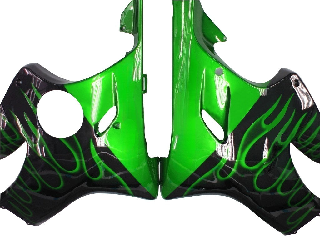 Carénages Amotopart 2004-2007 Honda CBR 600 F4i Black & Green Flame Generic