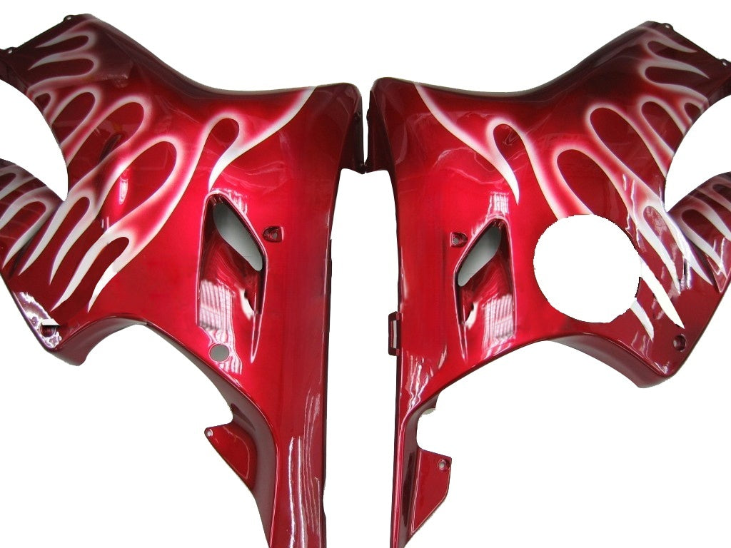 Carénages Amotopart 2004-2007 Honda CBR 600 F4i Cherry Red & White Flame Generic