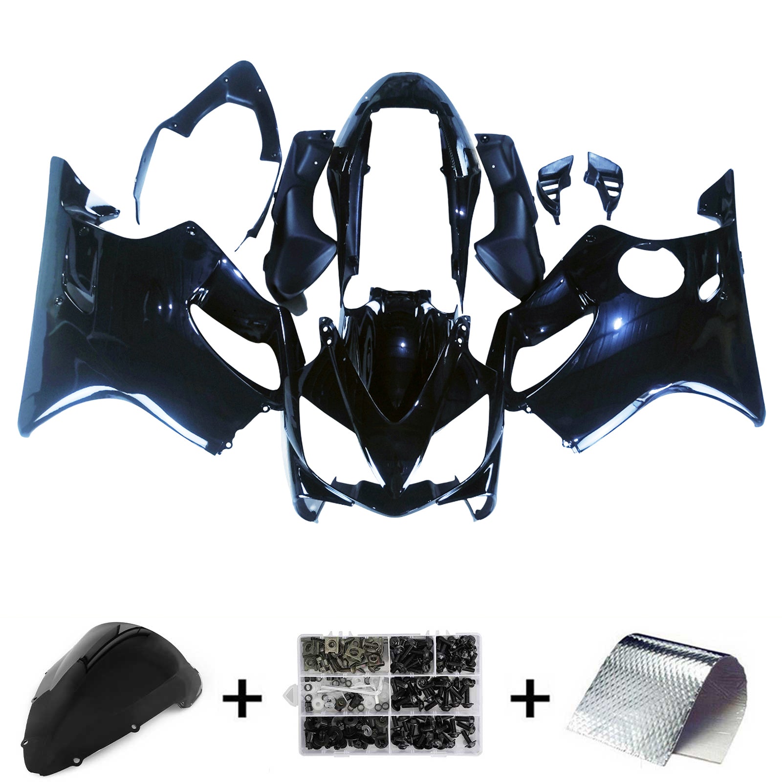 Amotopart Honda CBR600 F4i 2004-2007 Kit Carénage Carrosserie Plastique ABS