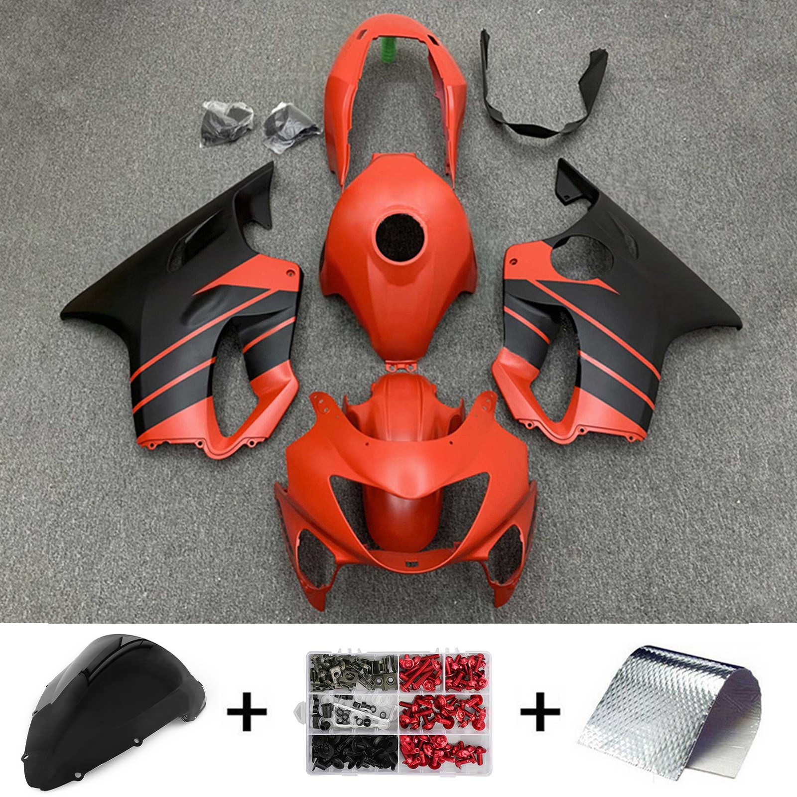 Amotopart Honda CBR600 F4i 2004-2007 Kit Carénage Carrosserie Plastique ABS