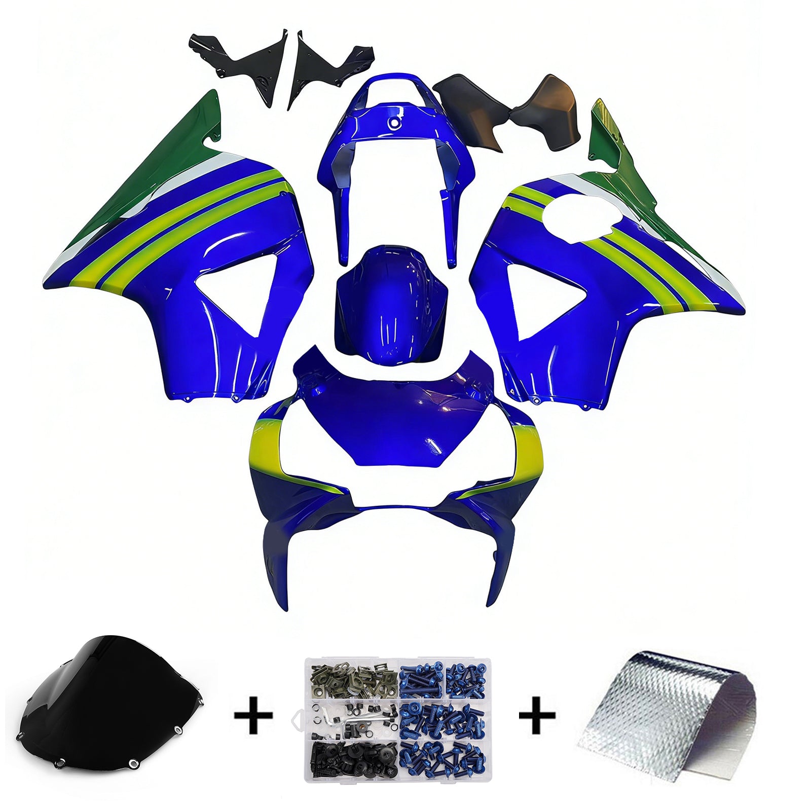 Amotopart Kuip 2002-2003 Honda CBR 954 RR Blauw en Groen Movistar Generiek