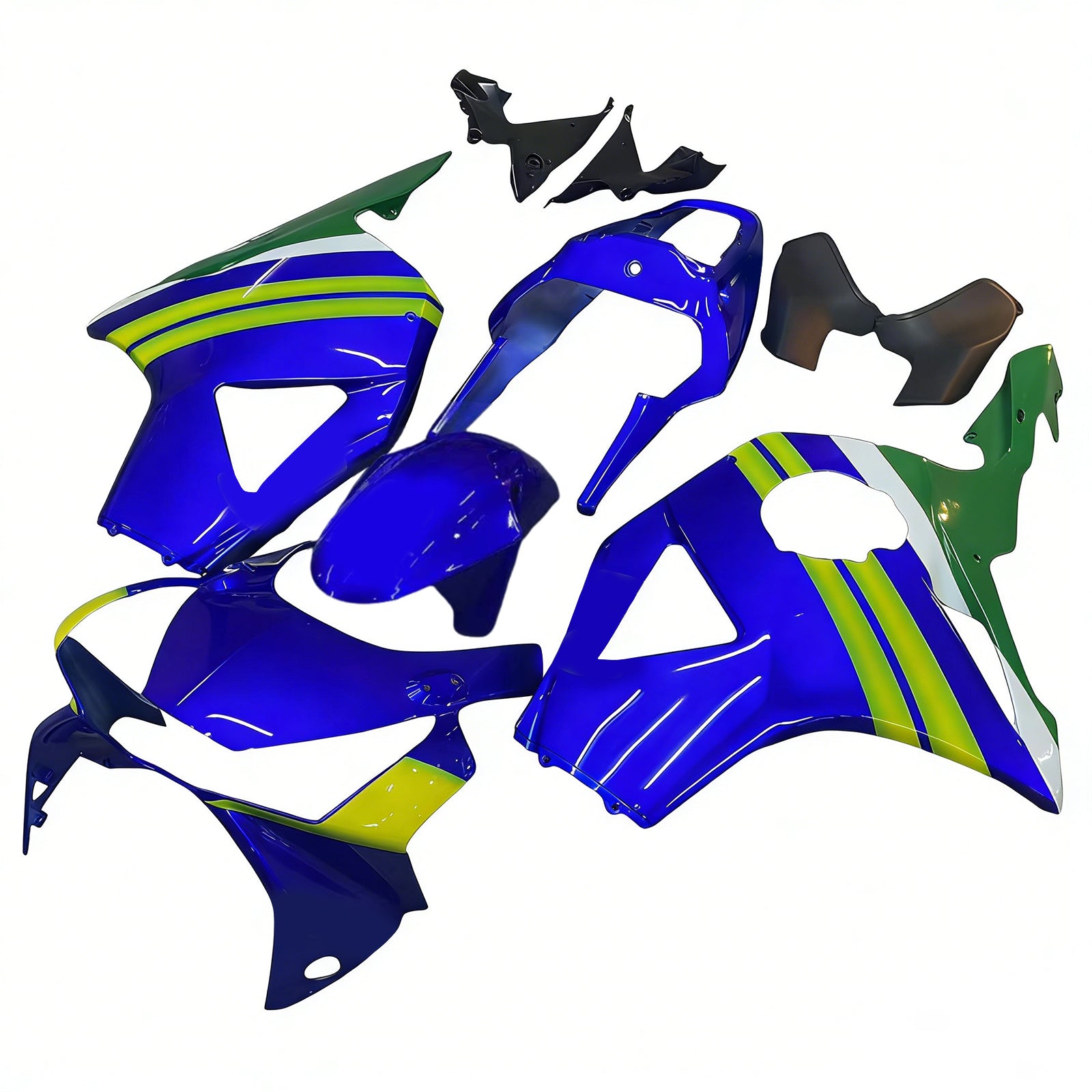 Amotopart Carena 2002-2003 Honda CBR 954 RR Blu e Verde Movistar Generico