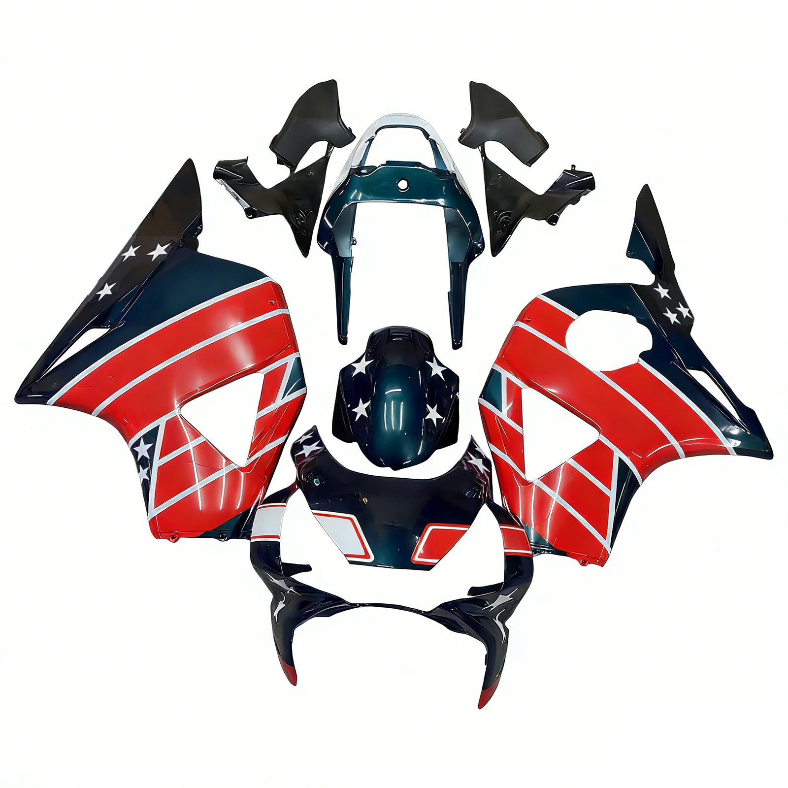 Amotopart stroomlijnkappen 2002-2003 Honda CBR 954 RR Veelkleurig Castrol Honda Generiek