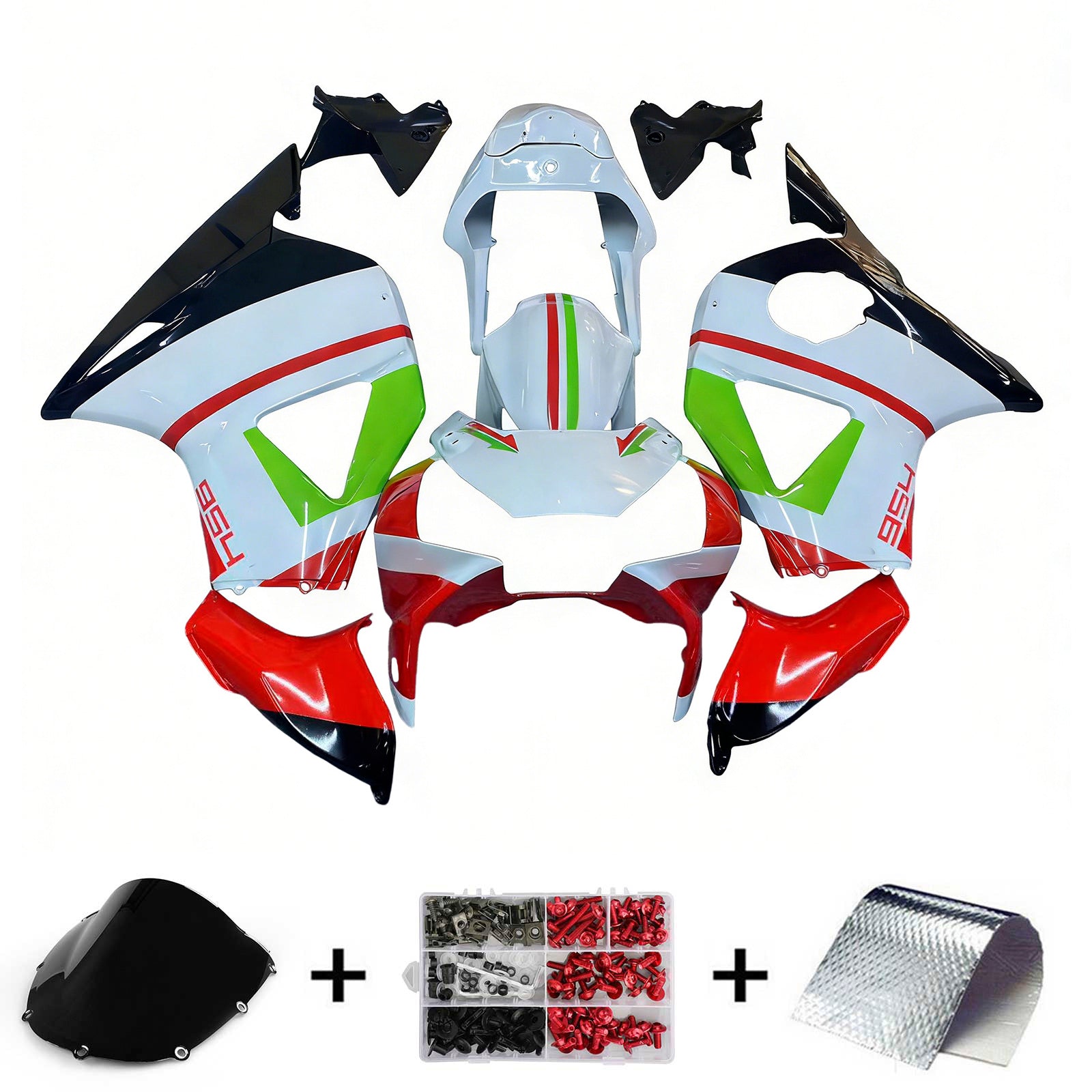 Amotopart Honda CBR954 2002-2003 Kit Carénage Carrosserie Plastique ABS