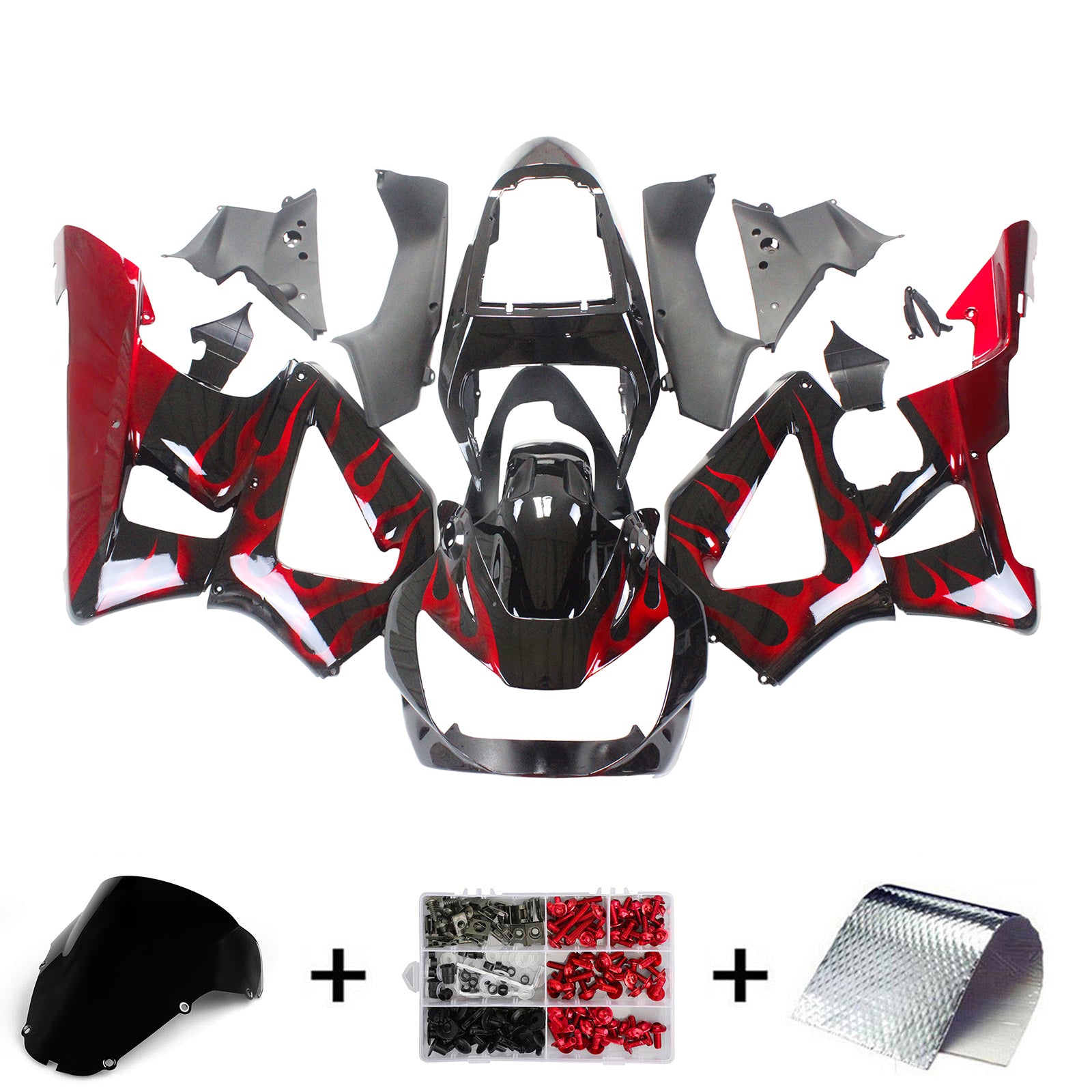 2000-2001 Honda CBR929RR Ruiskutussuojasarja Kori Abs Muovi