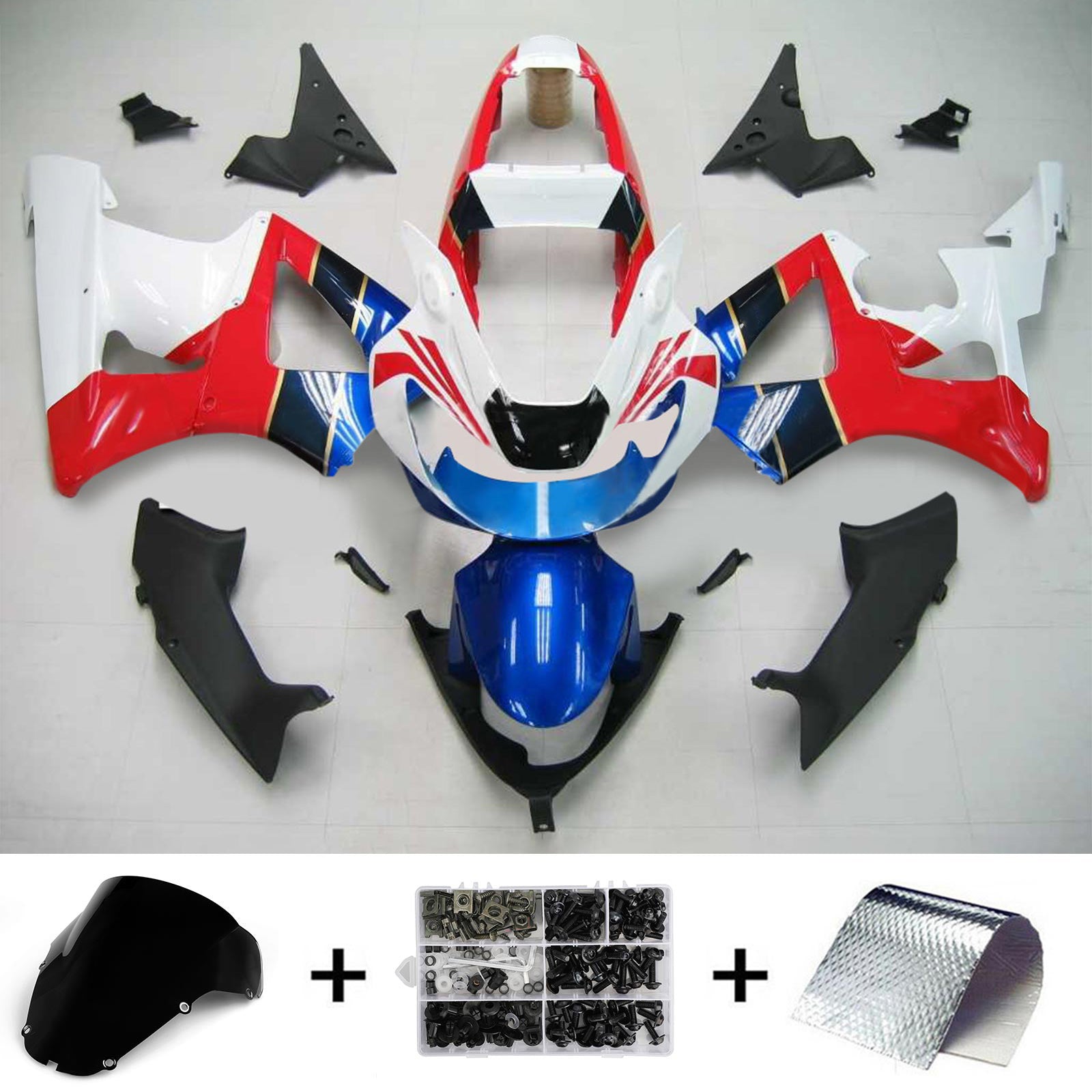 2000-2001 Honda CBR929RR Ruiskutussuojasarja Kori Abs Muovi