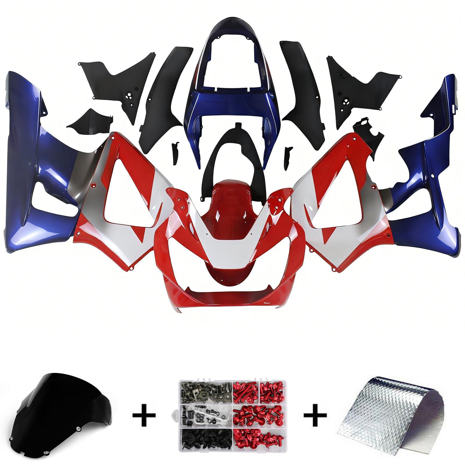 2000-2001 Honda CBR929RR Kit de carénage d'injection Bodywork Abs en plastique