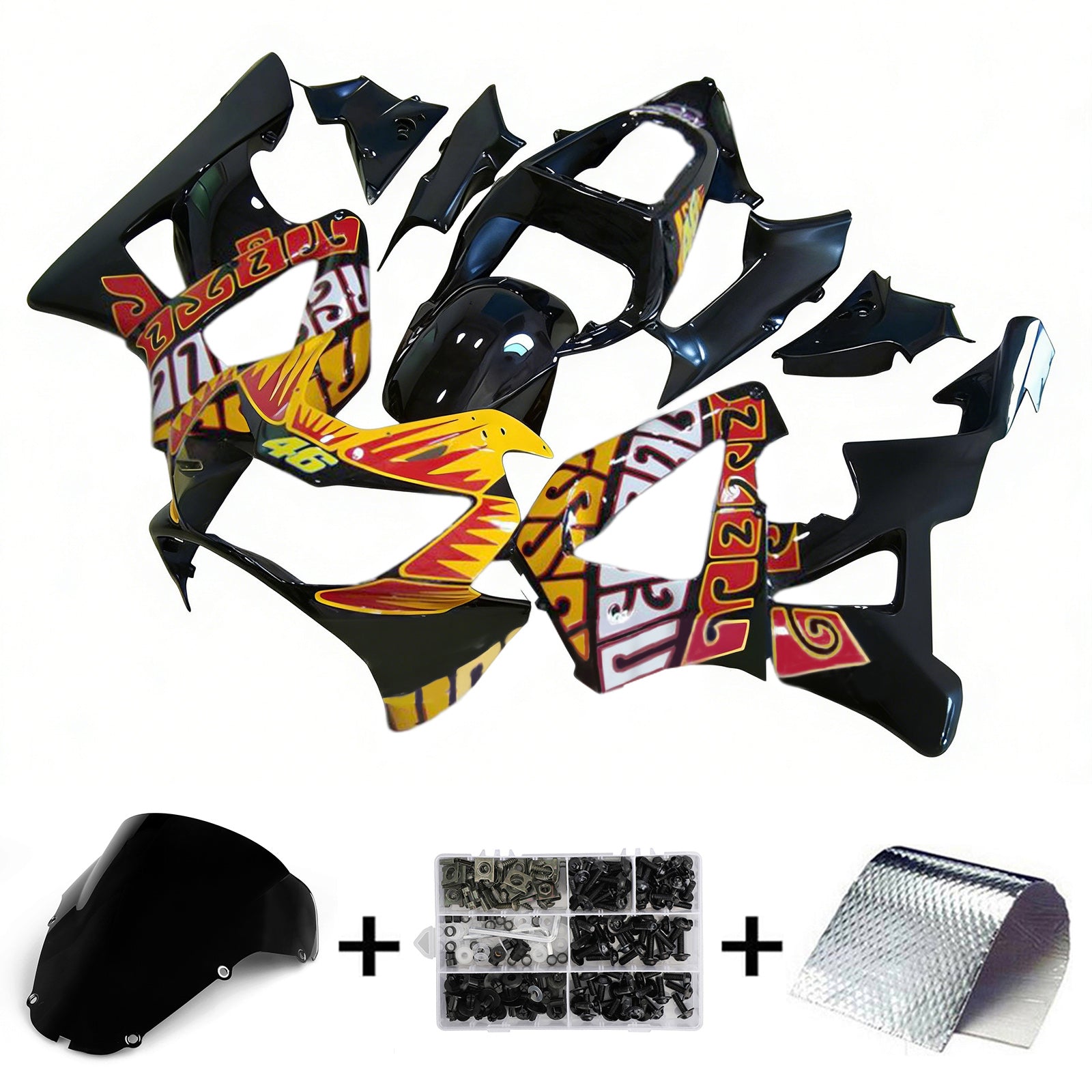2000-2001 Honda CBR929RR Kit de carénage d'injection carrosserie plastique ABS
