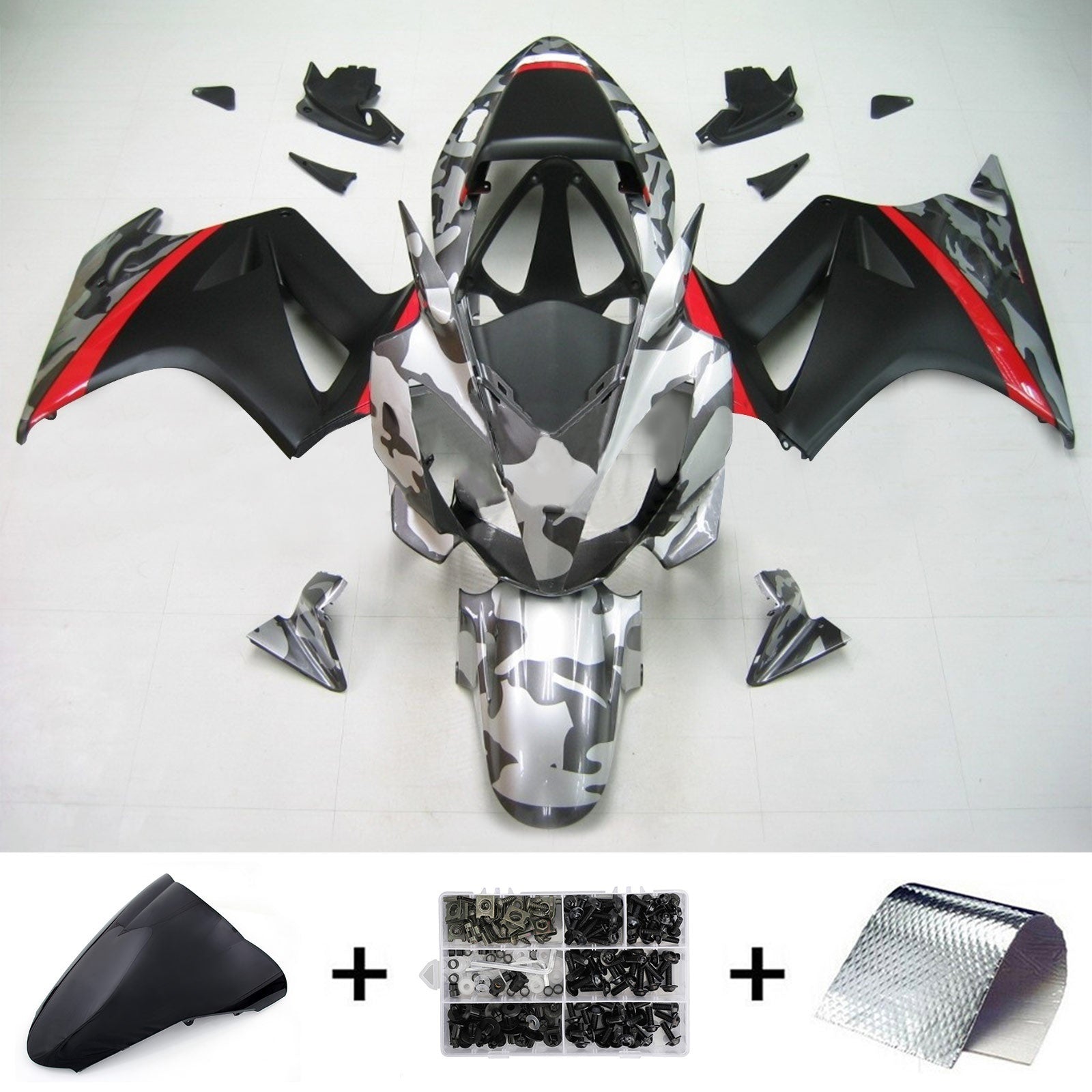 Amotopart Kuip voor Honda VFR800 2002-2012 Injectie ABS Kunststof Carrosserie 004# Generiek
