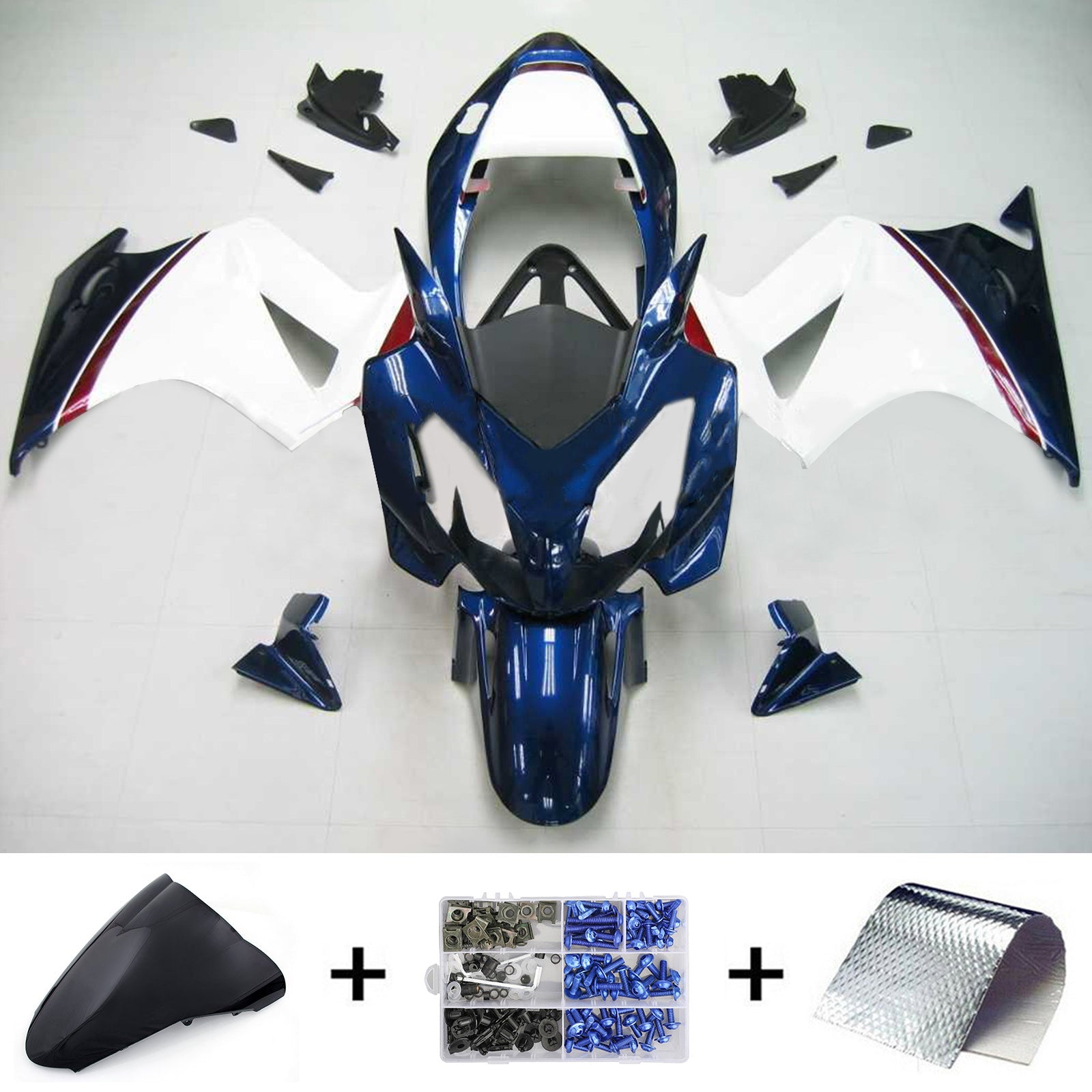 Amotopart Kuip voor Honda VFR800 2002-2012 Injectie ABS Kunststof Carrosserie 005# Generiek