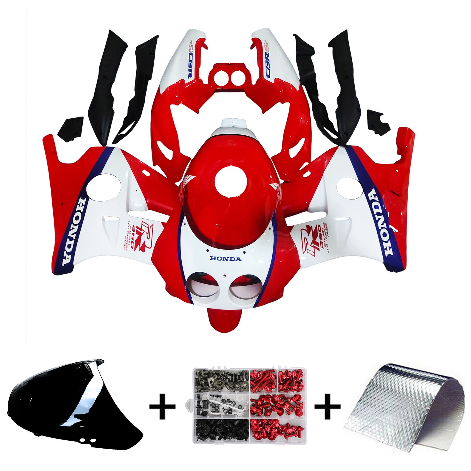 1990-1998 Honda CBR250RR MC22 Kit de carénage d'injection carrosserie plastique ABS