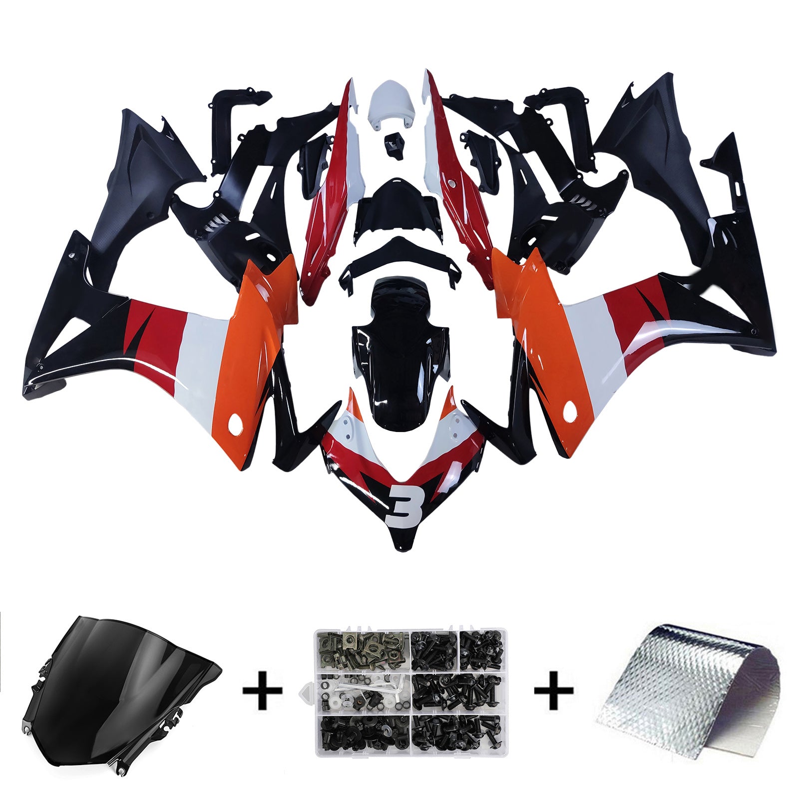 Kit de carenado de plástico ABS para Honda CBR500R 2013-2015