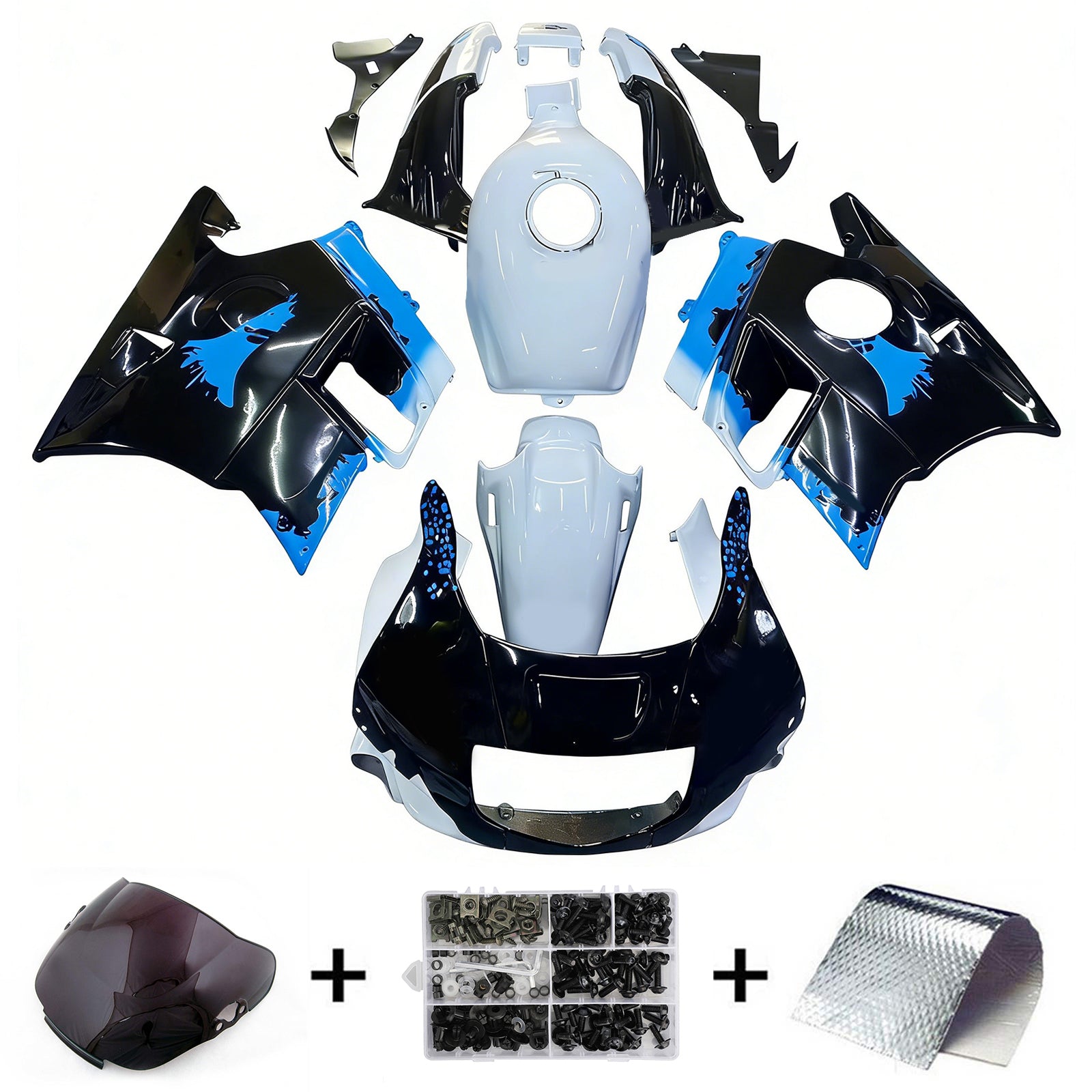 1991-1994 Honda CBR600 F2 Kit de carenado de inyección Carrocería de plástico ABS