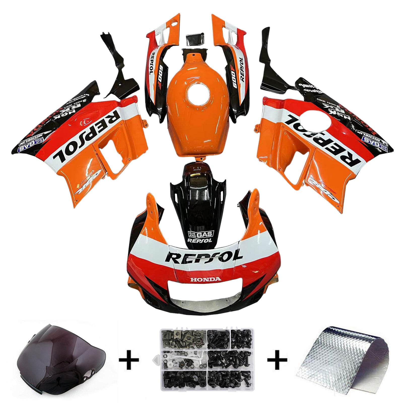 1991-1994 Honda CBR600 F2 Kit de inyección de esquina de plástico