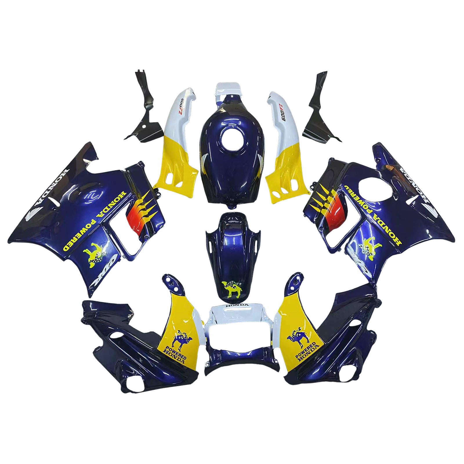 1991-1994 Honda CBR600 F2 Kit de carénage d'injection carrosserie plastique ABS
