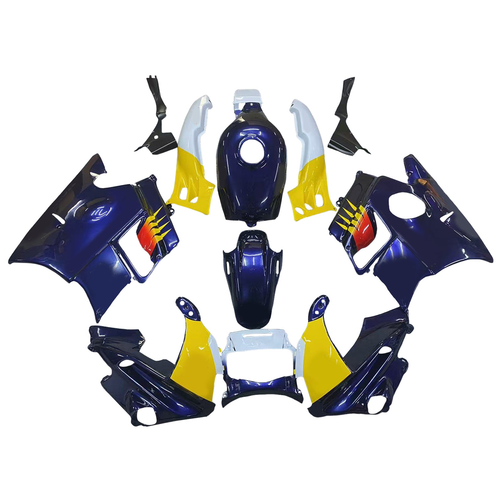 1991-1994 Honda CBR600 F2 Kit de carenado de inyección Carrocería de plástico ABS