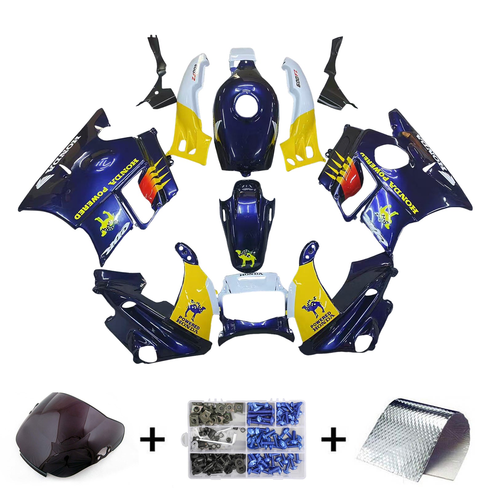 1991-1994 Honda CBR600 F2 Kit de carénage d'injection carrosserie plastique ABS