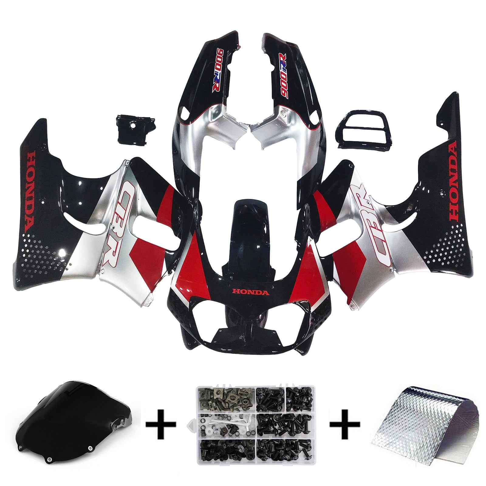 1992-1993 Honda CBR900RR 893 komplet za vbrizgavanje telesa v ABS plastiki
