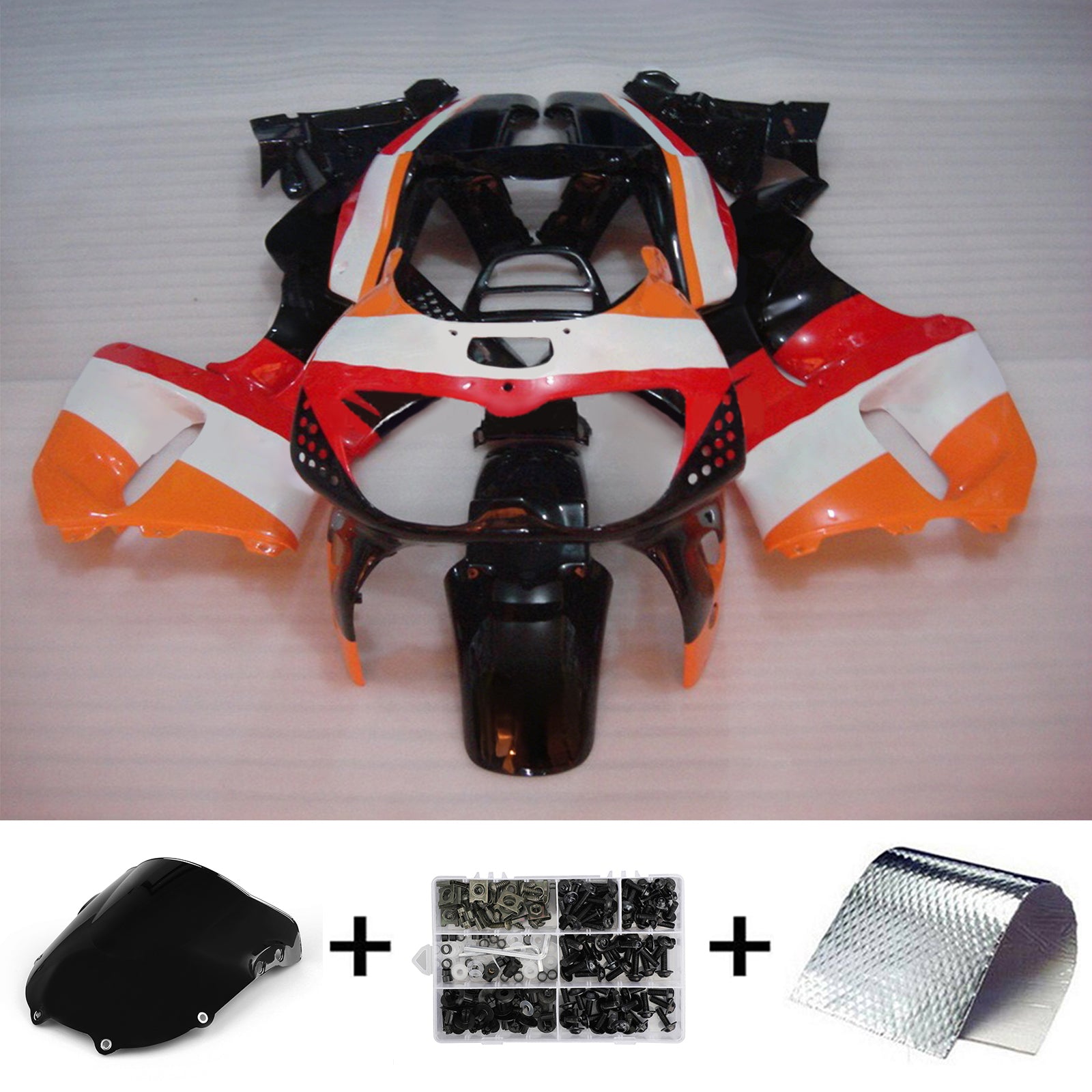 1994-1995 Honda CBR900RR 893 Kit de inyección del cuerpo de carenado en plástico ABS