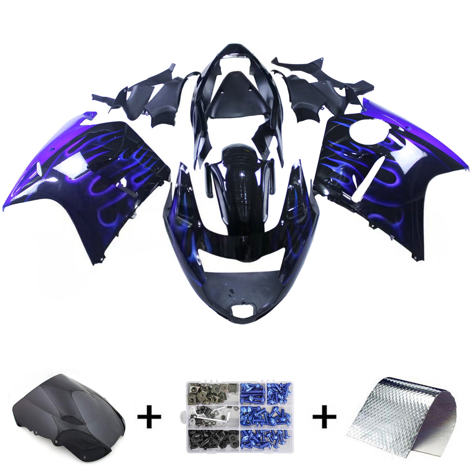Kit de carénage Amotopart Honda CBR1100XX SuperBlackBird 1996-2007