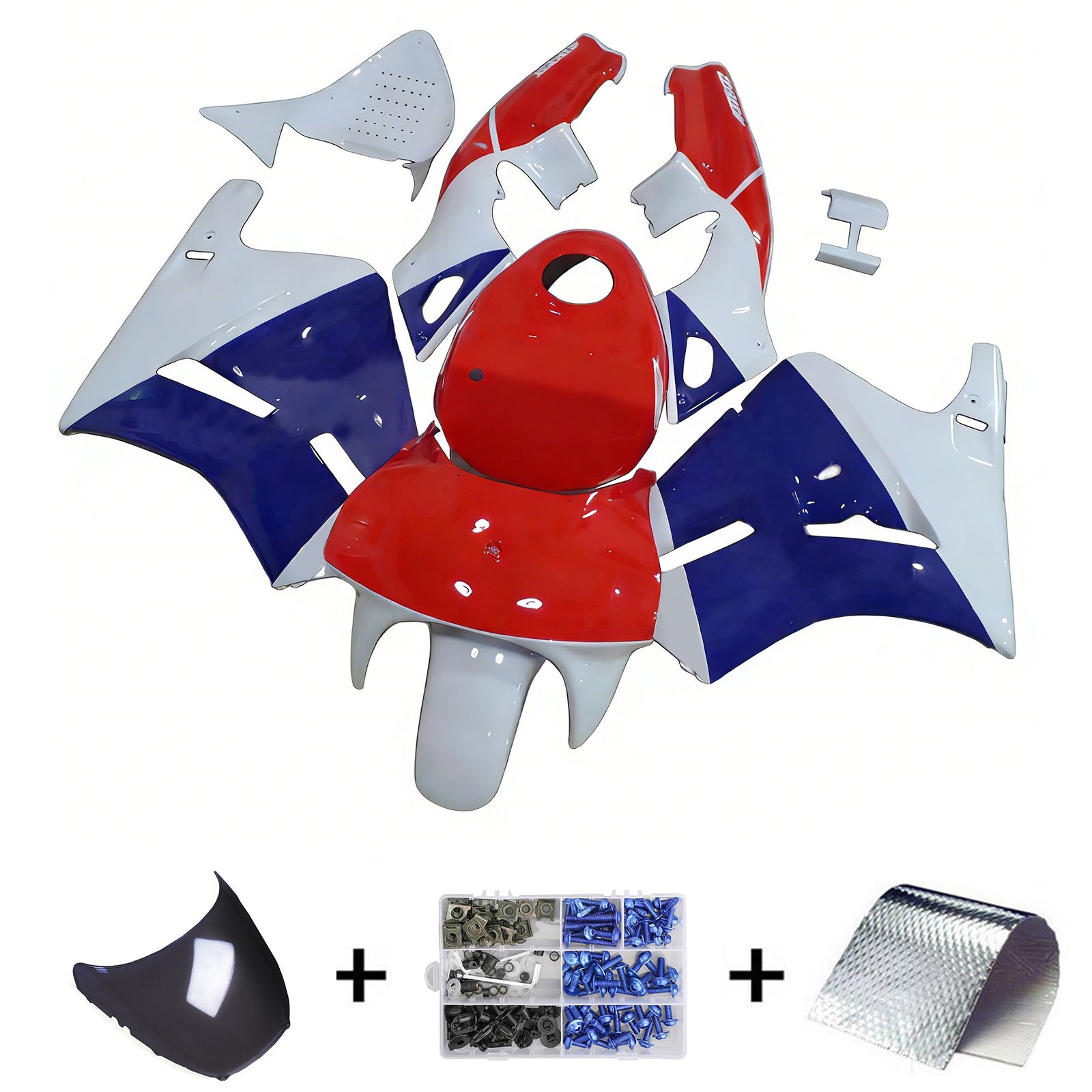 1988-1992 Honda VFR400R NC30 Kit de carénage d'injection carrosserie plastique ABS