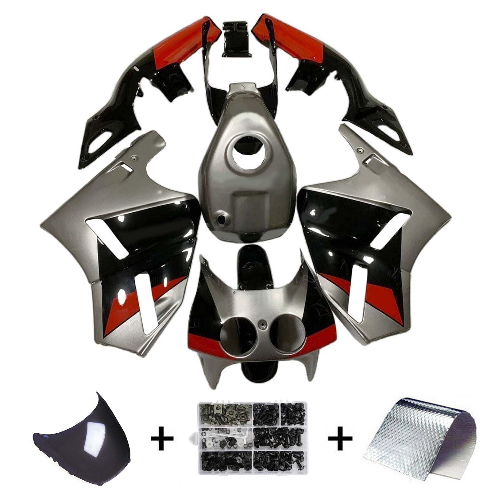 1988-1992 Honda VFR400R NC30 injectiekuipset ABS kunststof carrosserie