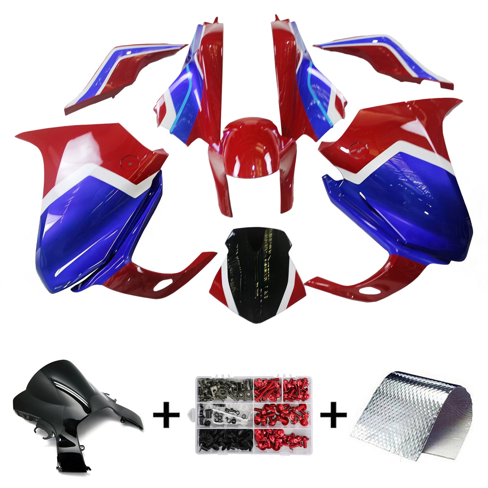 Kit di carenatura iniezione ABS di plastica per Honda VFR1200 2010-2013