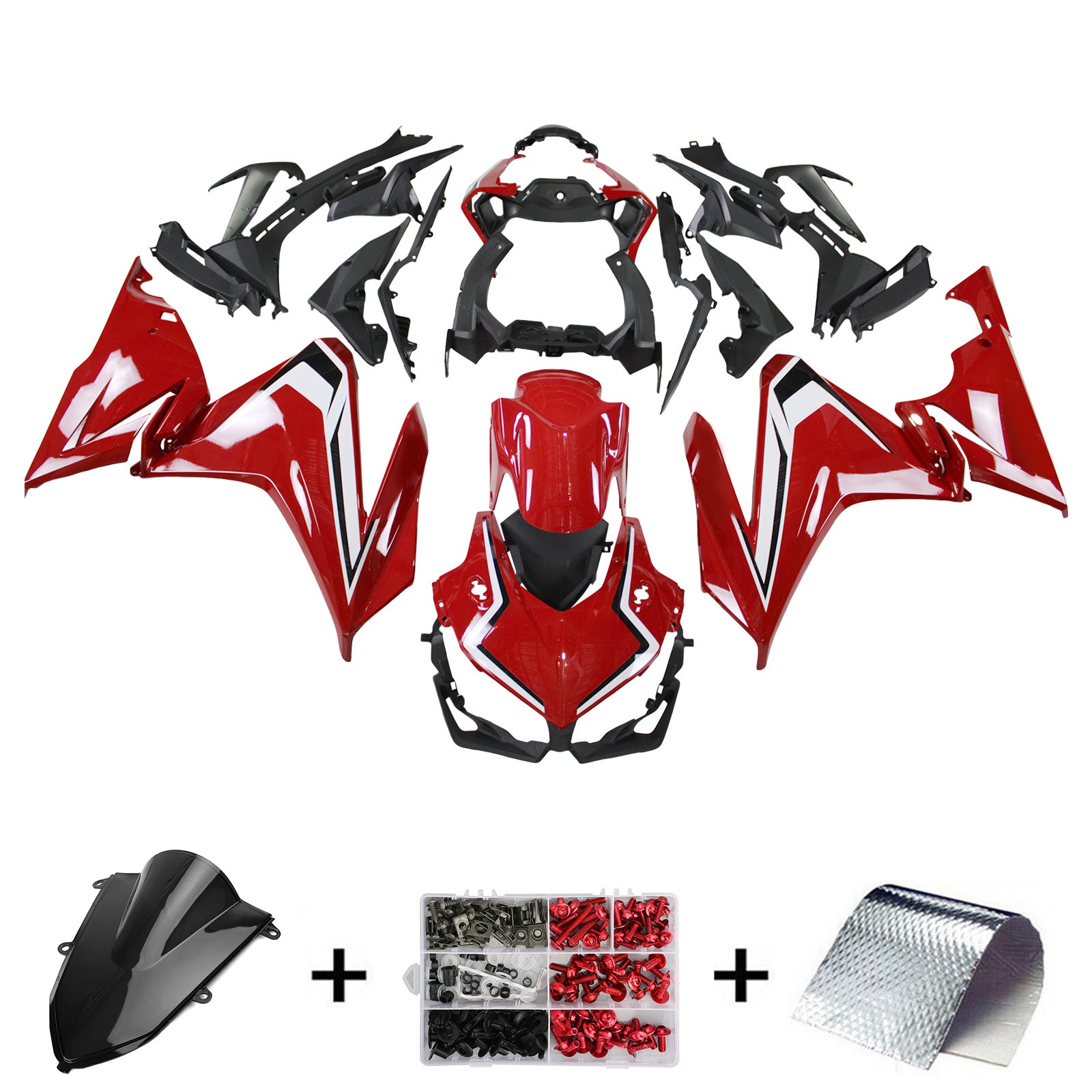 Amotopart Honda CBR500R 2019-2021 Kit Carénage Carrosserie Plastique ABS