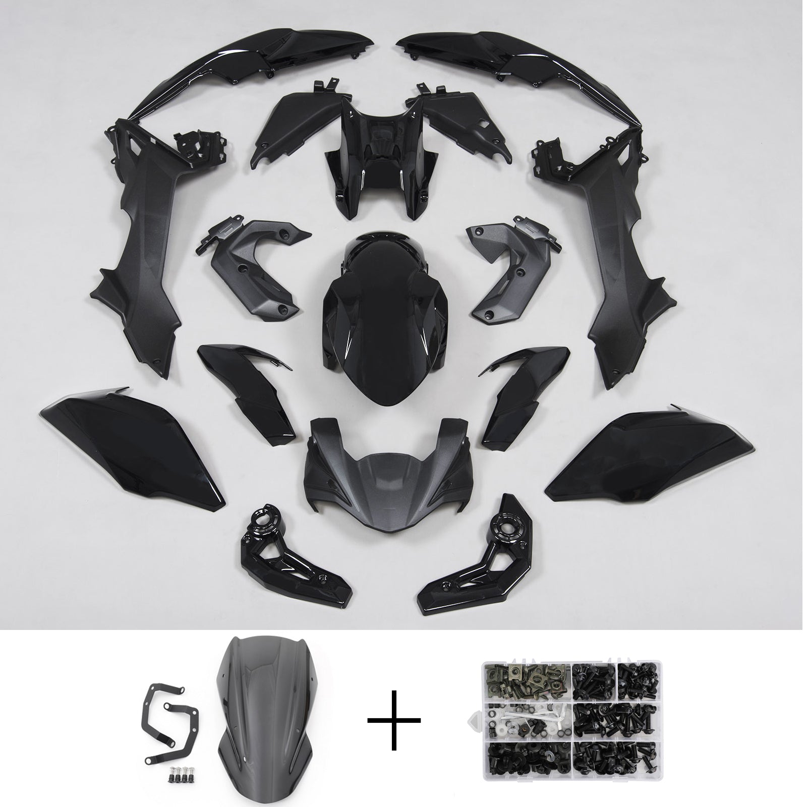 Carena Amotopart per Kawasaki Z650 2017-2019 Nero Generico