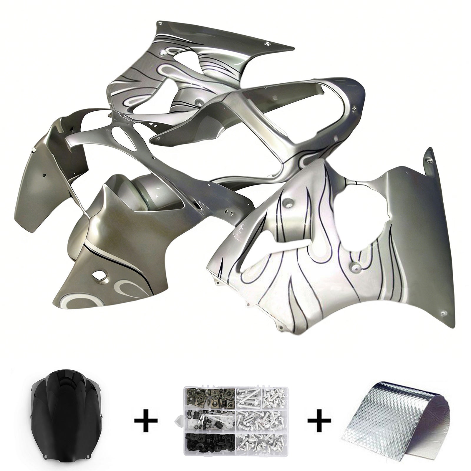 2000-2002 Kawasaki ZX6R 636 2005-2008 ZZR600 Kit de carenado de inyección de carrocería