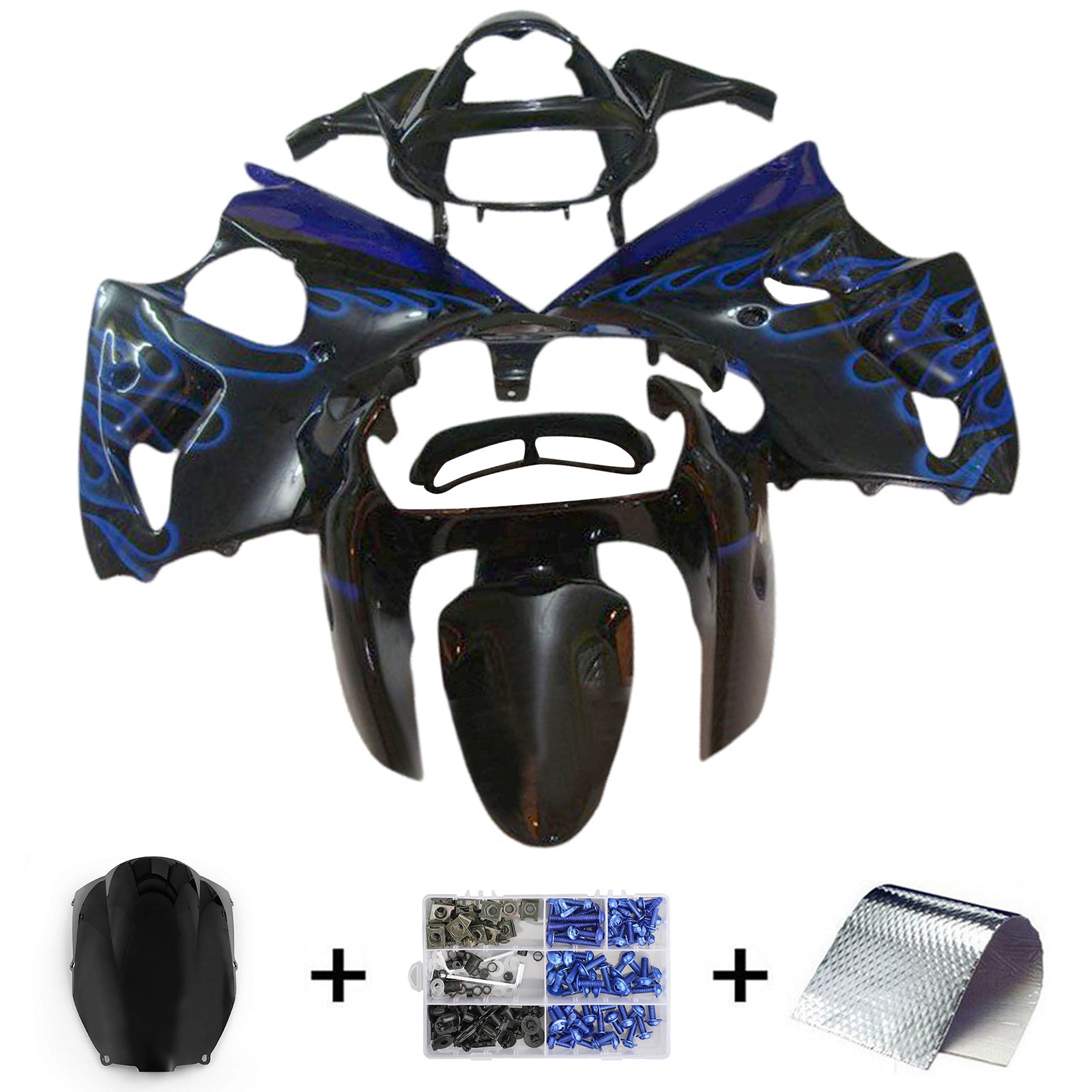 2000-2002 Kawasaki ZX6R 636 2005-2008 ZZR600 Kit de carenado de inyección de carrocería