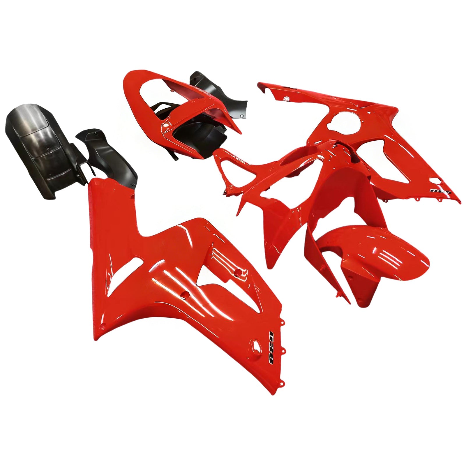 Amotopart stroomlijnkappen 2003-2004 Kawasaki ZX6R 636 Rode Ninja Generiek