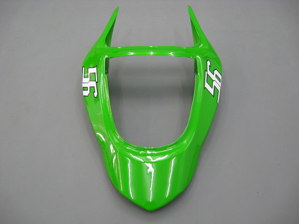 Carénages Amotopart 2003-2004 Kawasaki ZX6R 636 Vert Noir No.56 ELF Générique