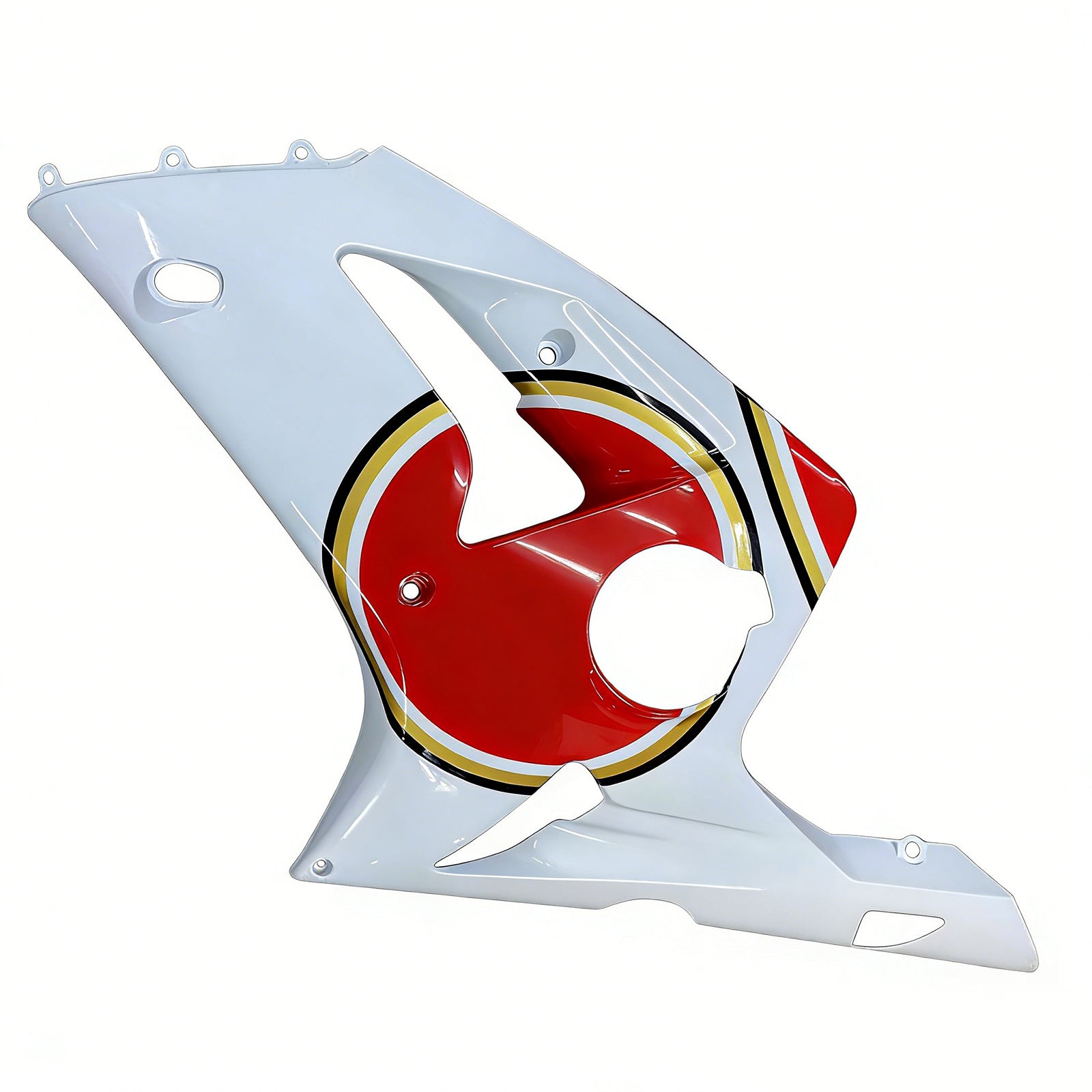 Carénages Amotopart 2003-2004 Kawasaki ZX6R 636 Blanc Rouge Lucky Strike Ninja Generic