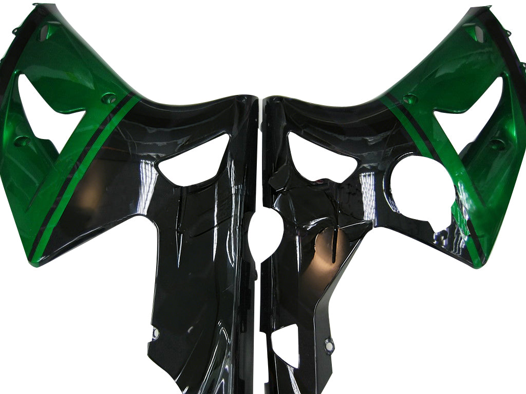 Carénages Amotopart 2003-2004 Kawasaki ZX6R 636 Vert Noir elfe Generic