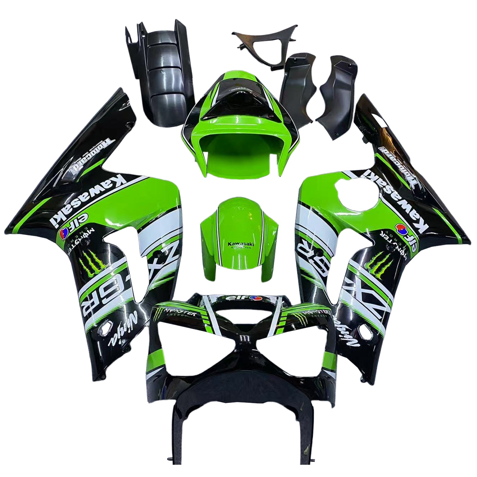 Amotopart Kawasaki ZX6R 636 2003-2004 ABS kunststof carrosseriekuipset
