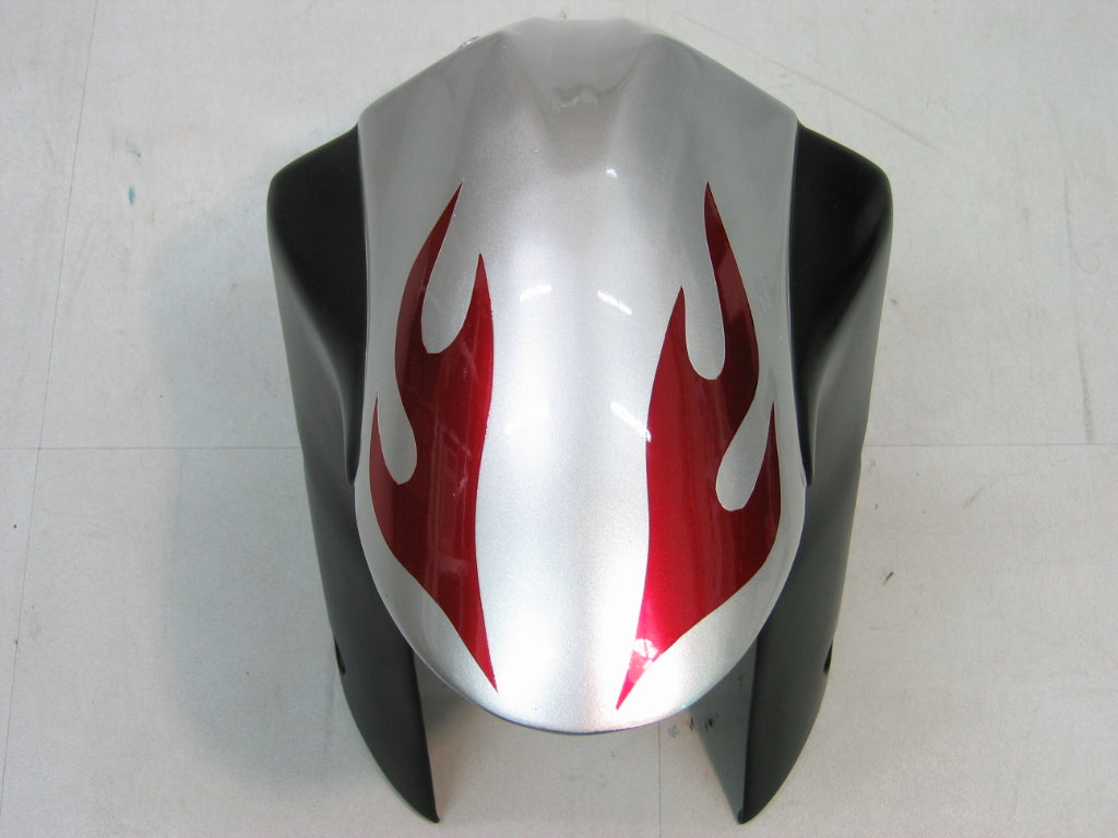 Carénages Amotopart 2005-2006 Kawasaki ZX6R 636 Silver & Red Flame Ninja Generic