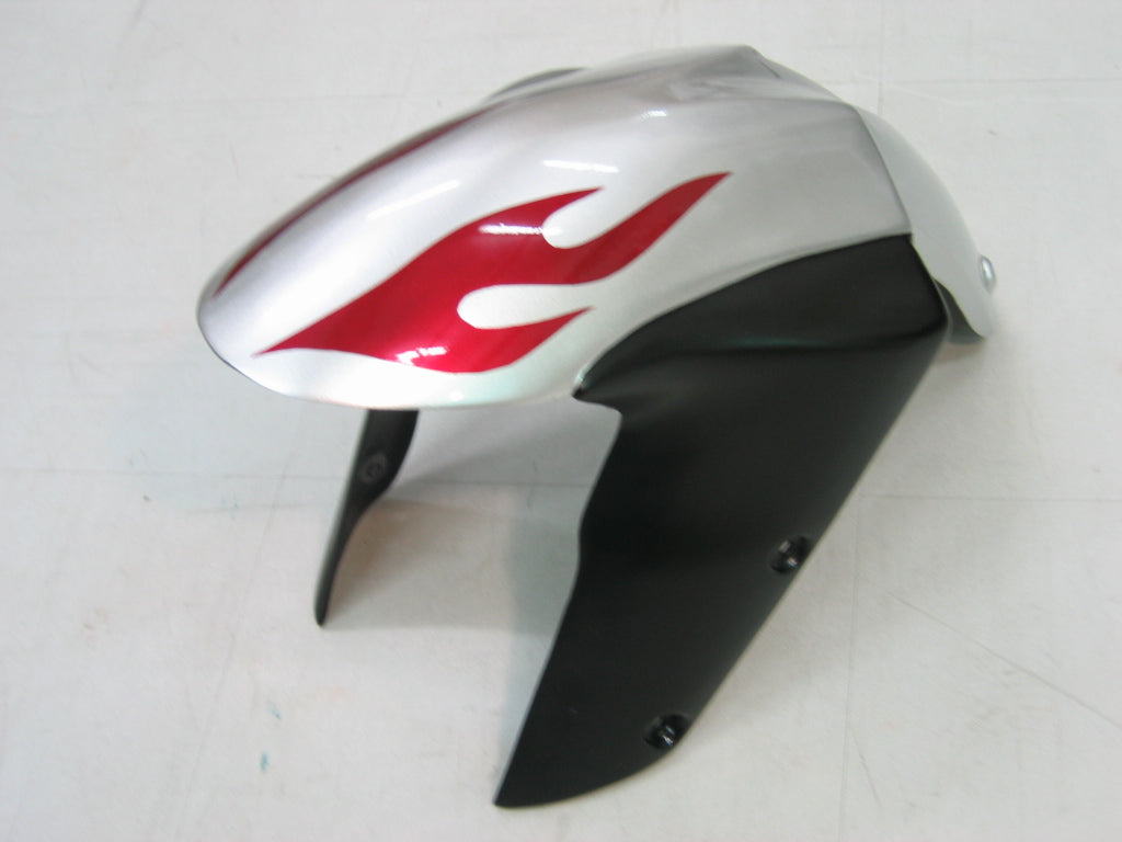 Carénages Amotopart 2005-2006 Kawasaki ZX6R 636 Silver & Red Flame Ninja Generic