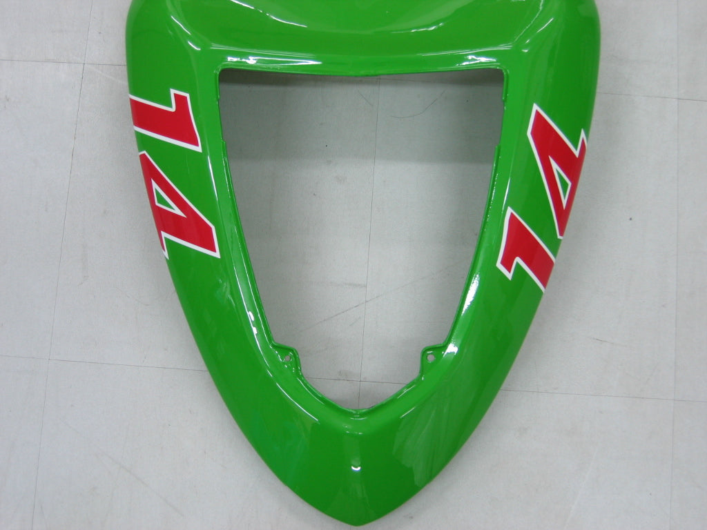 Amotopart Carénages 2005-2006 Kawasaki ZX6R 636 Vert Noir No.14 ZX6R Générique