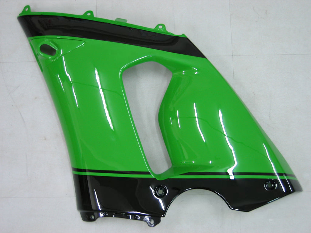 Amotopart Carénages 2005-2006 Kawasaki ZX6R 636 Vert Noir No.14 ZX6R Générique