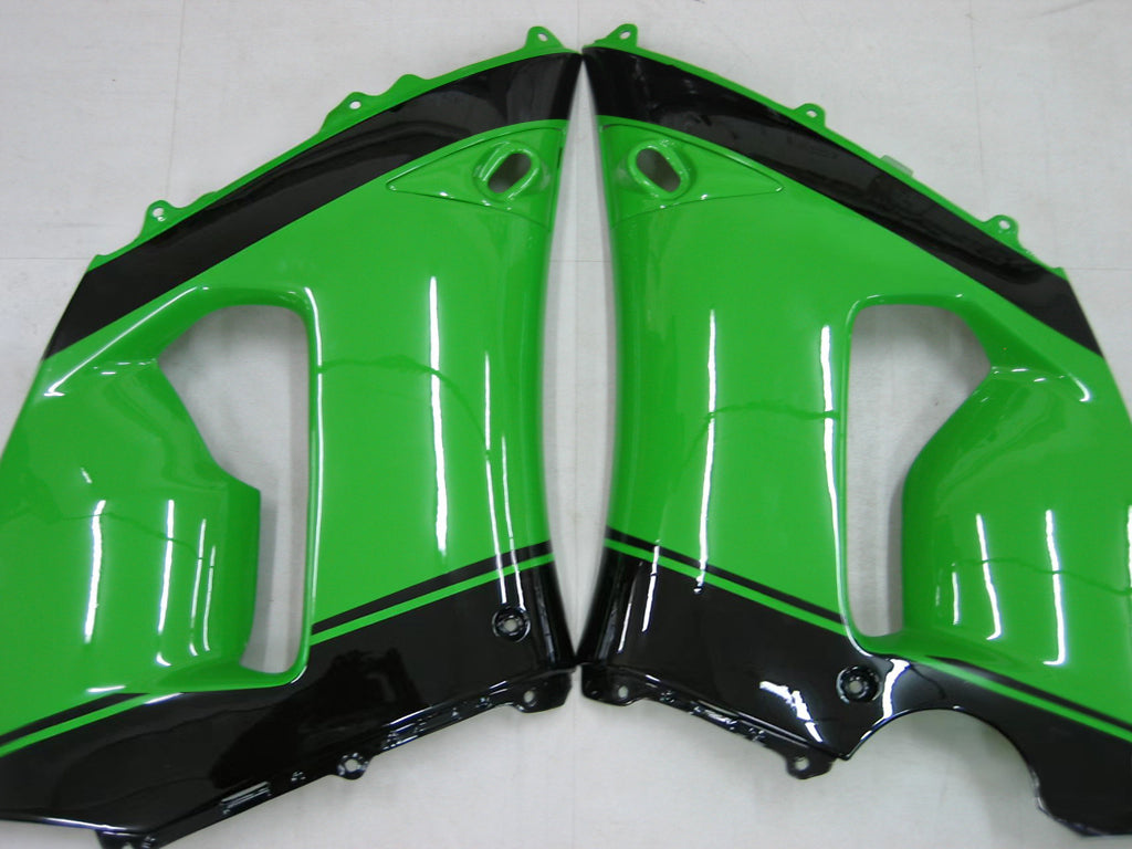 Amotopart Carénages 2005-2006 Kawasaki ZX6R 636 Vert Noir No.14 ZX6R Générique