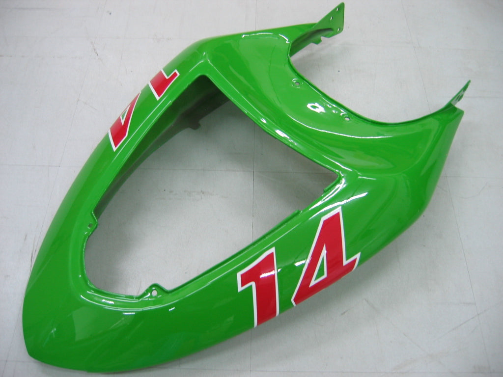 Amotopart Carénages 2005-2006 Kawasaki ZX6R 636 Vert Noir No.14 ZX6R Générique