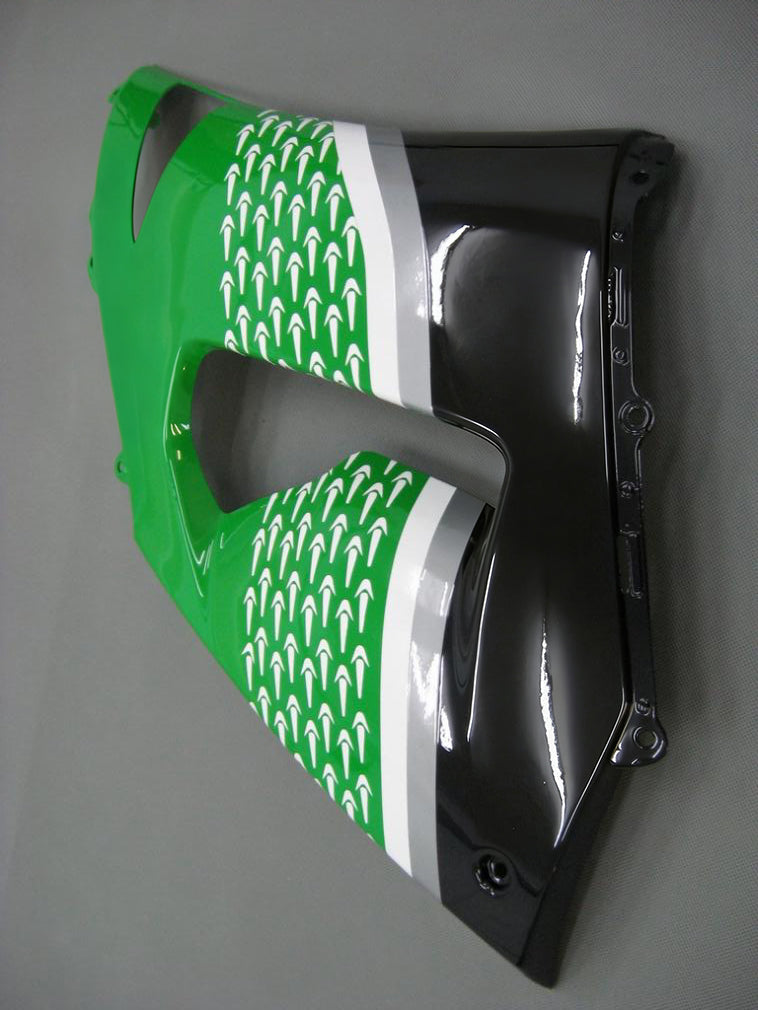 Carene Amotopart 2005-2006 Kawasaki ZX6R 636 Verde Nero No.56 Nakano Generico