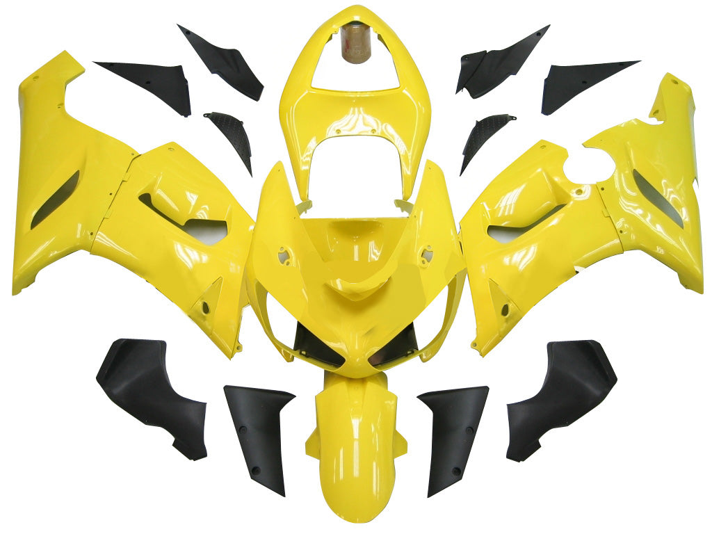 Carénages Amotopart 2005-2006 Kawasaki ZX6R 636 Jaune Noir Ninja Generic