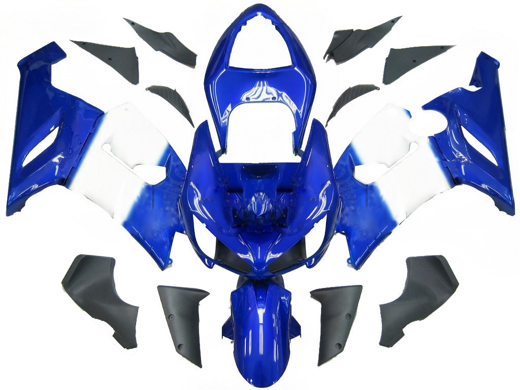 Owiewki Amotopart 2005-2006 Kawasaki ZX6R 636 Niebieski Biały West Generic