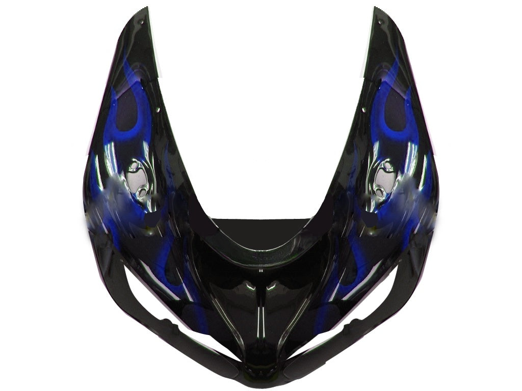 Carénages Amotopart 2005-2006 Kawasaki ZX6R 636 Black & Blue Flame Ninja Generic
