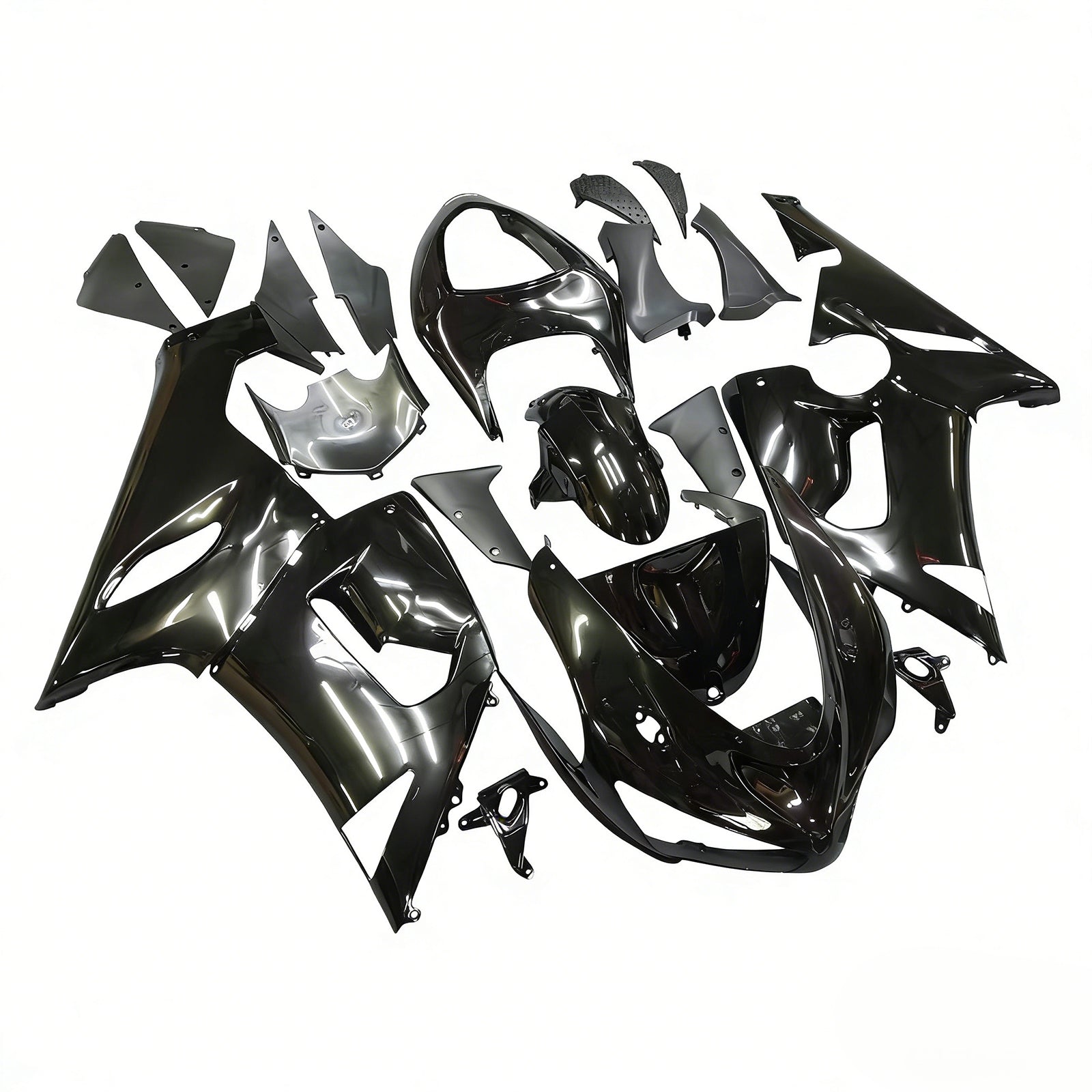 Amotopart Kawasaki ZX6R 636 2005-2006 Kit Carénage Carrosserie Plastique ABS