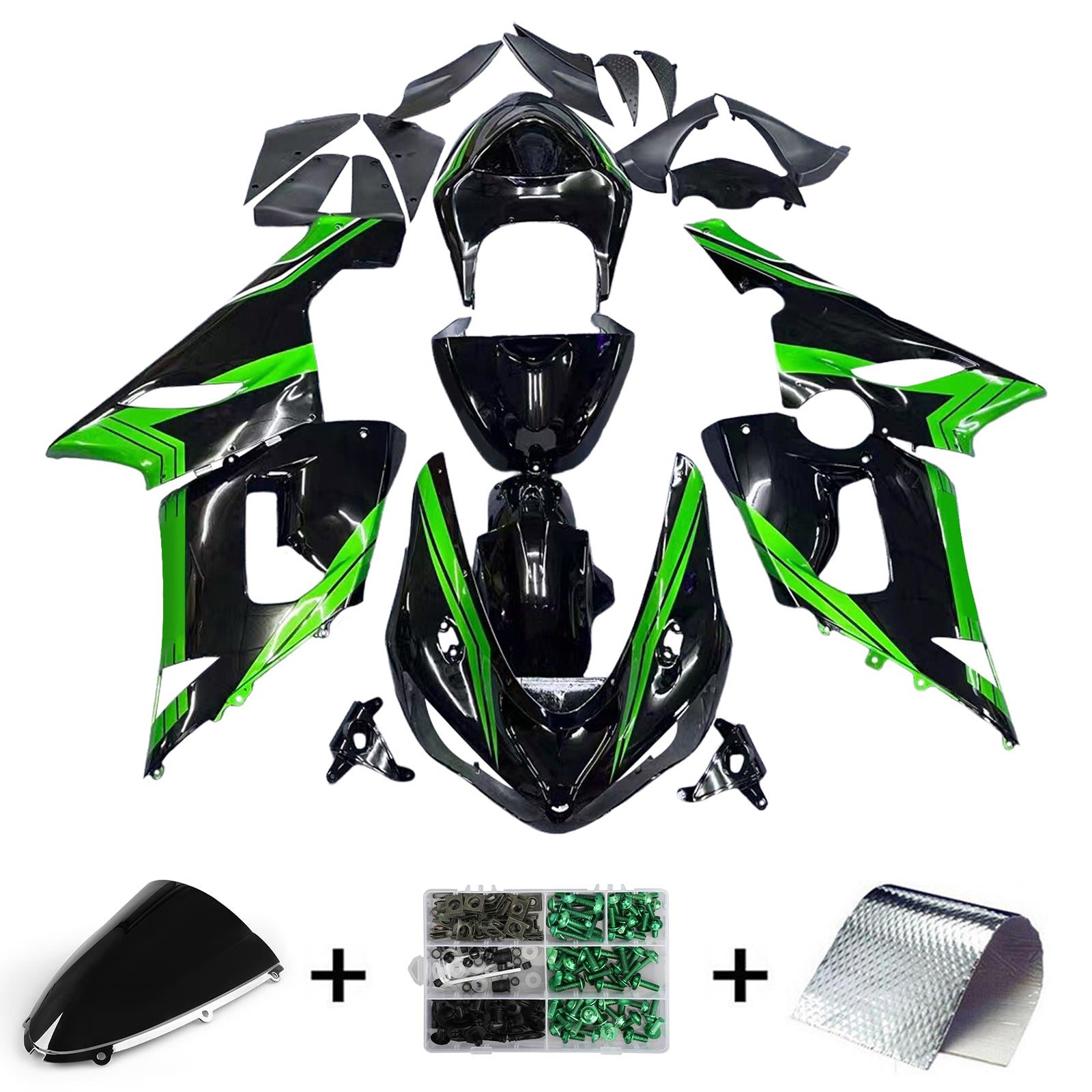 Amotopart Kawasaki ZX6R 636 2005-2006 Kit Carrosserie Plastic Abs